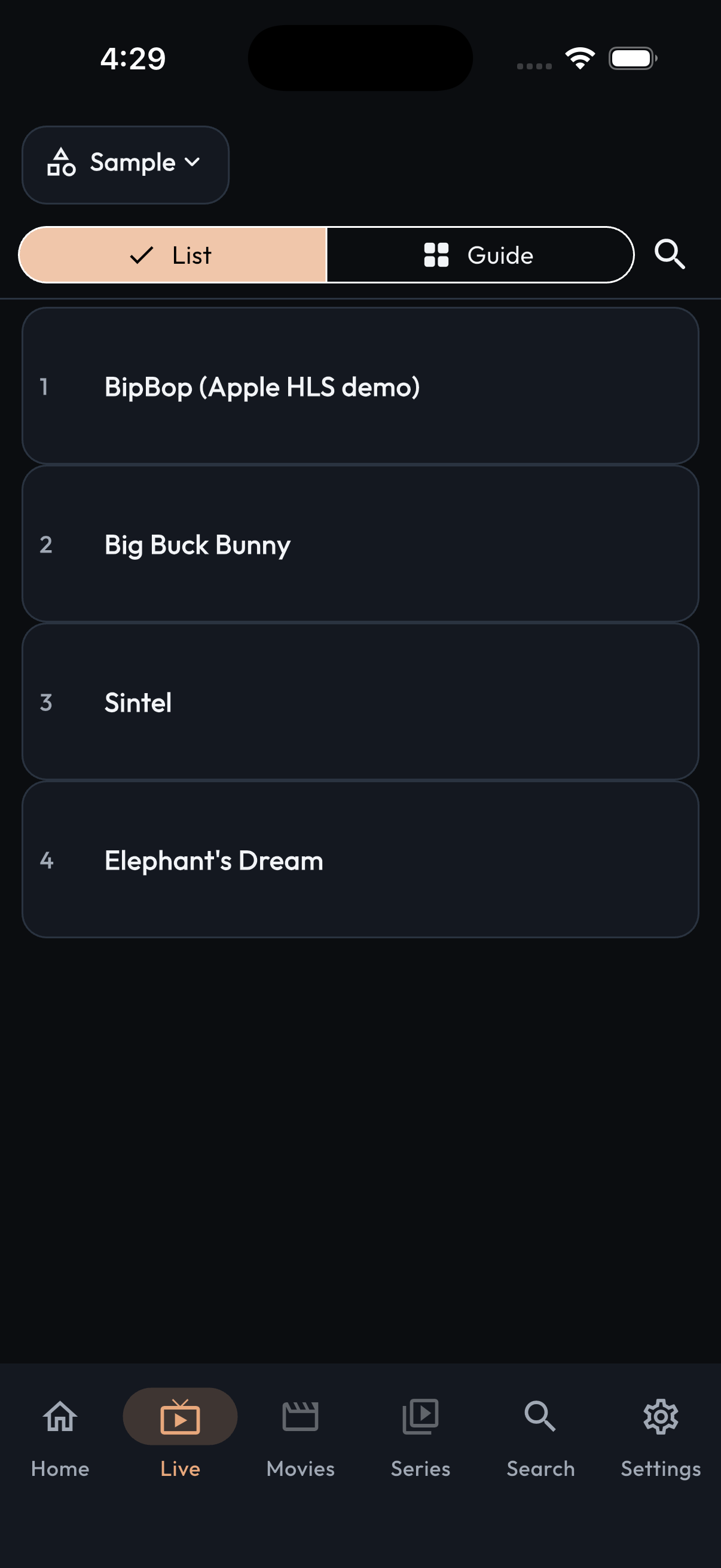 Epiqlo Live list