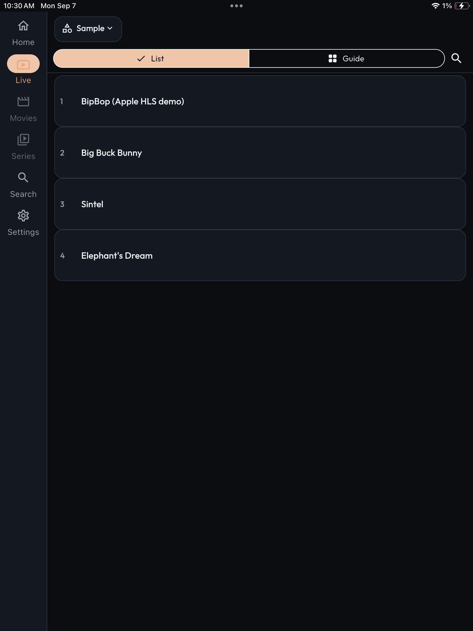 Epiqlo Live on iPad
